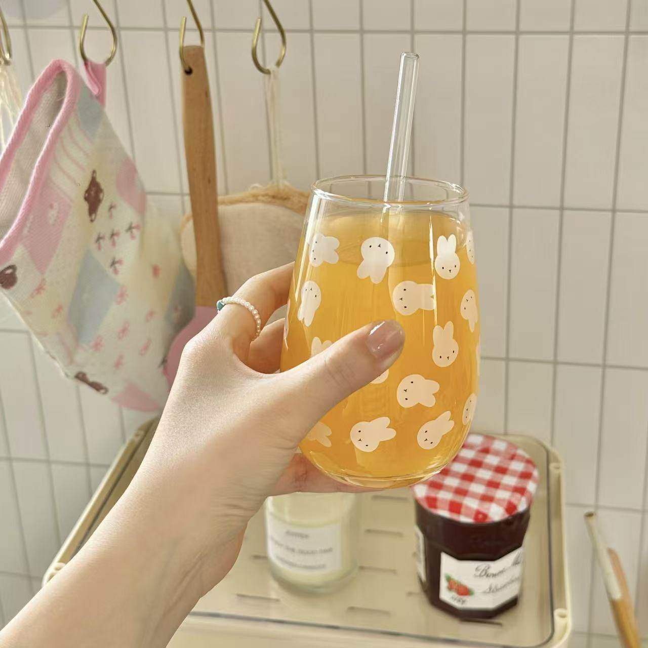 Cute Miffy Rabbit Printed Glas - Coffee Tea & Jane recension och pris
