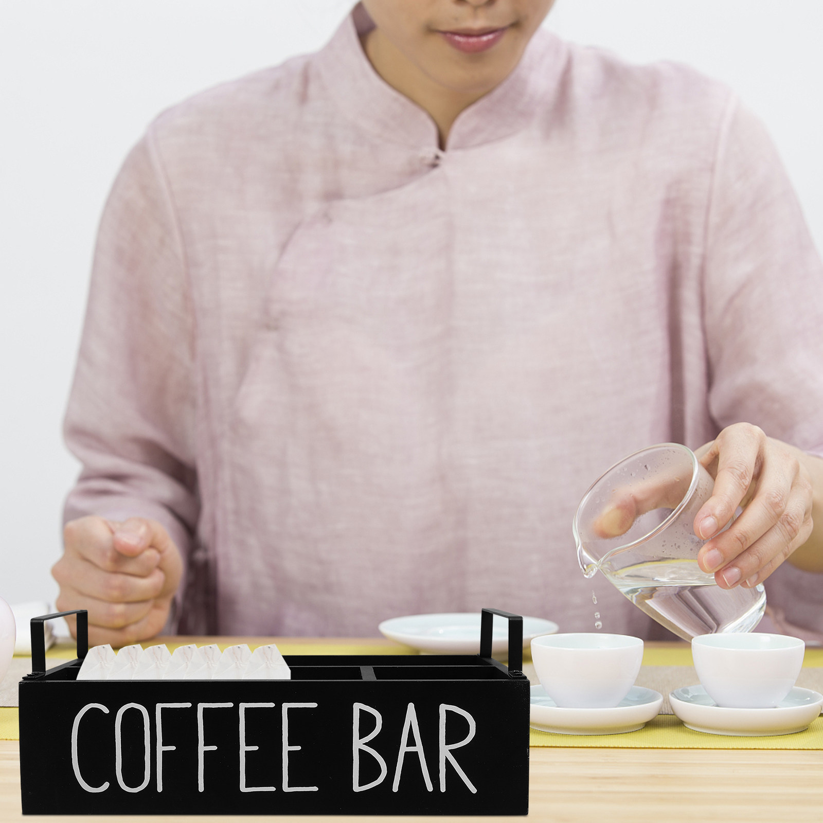 Wooden Tea Bag Organizer Multi - Coffee Tea Sugar recension och pris