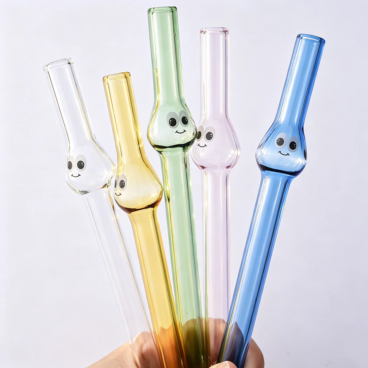 4pcs Wide 12mm Glass Straw Set - Coffee Tea And Sugar Set recension och pris